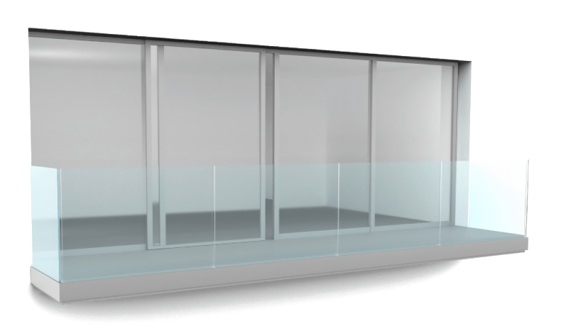 Glass Railing Systems On A Shoe Track