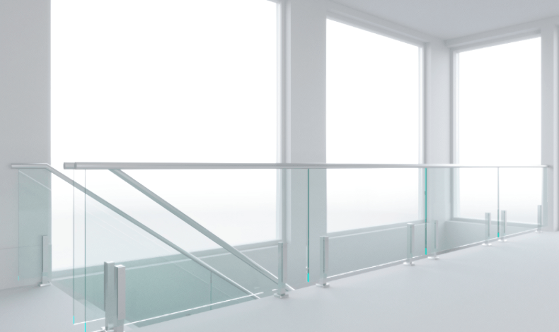 Glass Railing System On A Mini-Posts